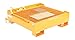 Vestil WP-3737-FD Fold-Down Work Platform, 600 lb Capacity, 37" x 37", Powder Coat Yellow, not for use in California