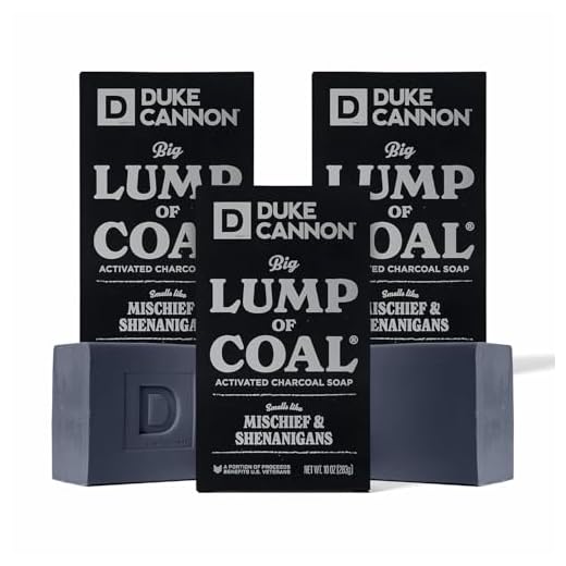 Duke Cannon Big Lump of Coal Soap for Men, 10 oz (Pack of 3)