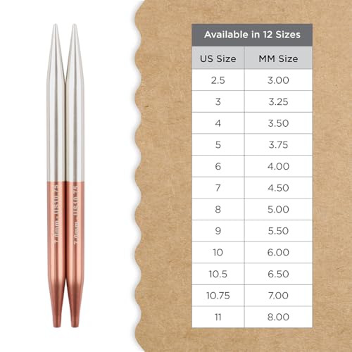 Image of Knitter's Pride Rosemist Normal Interchangeable Circular Needles 5 inch inch (13cm) - US Size 10.75 (7mm)