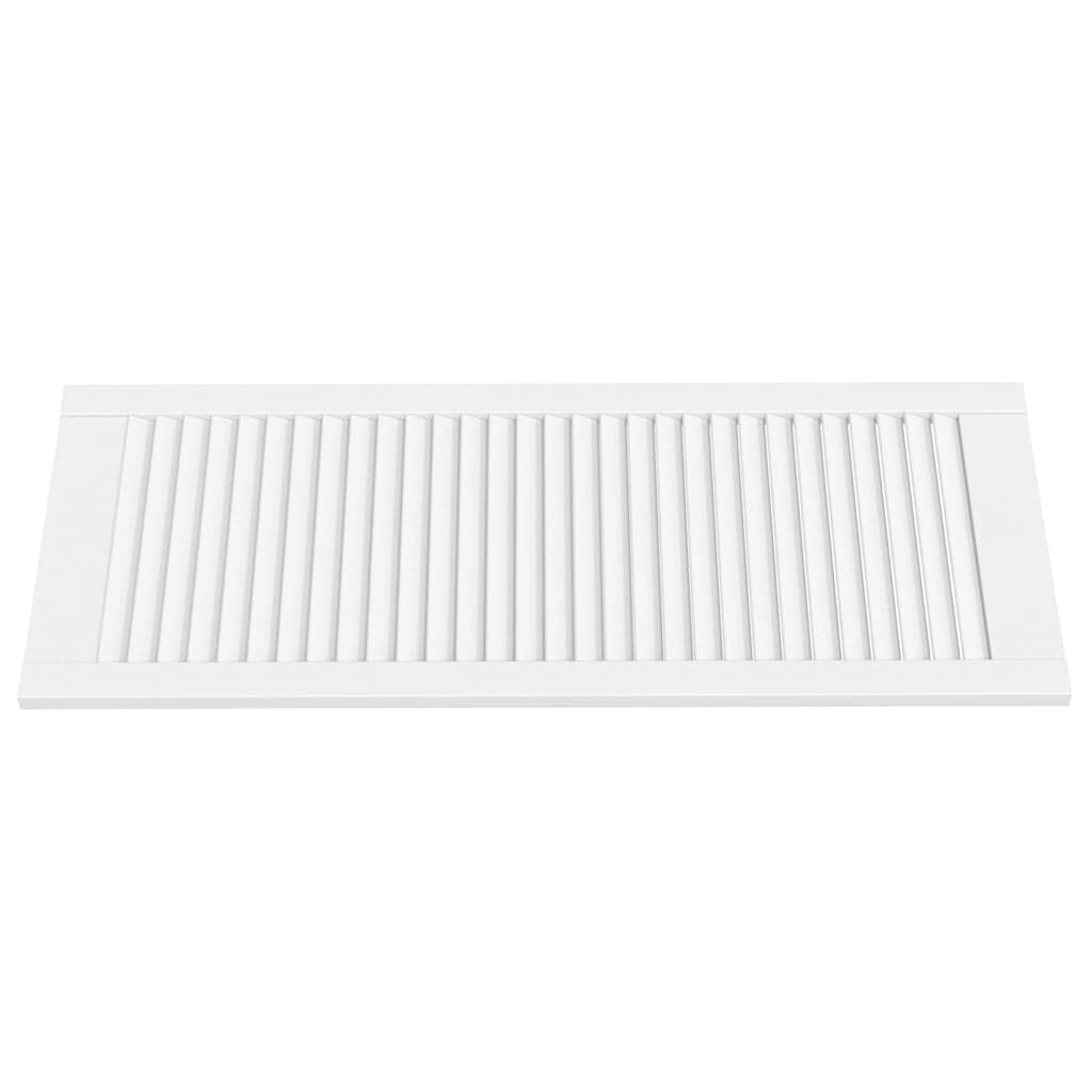 Ante per armadio, design a lamelle, in legno di pino massiccio, bianco, 99,3 x 39,4 cm, 2 pezzi, ricambio per cucina, bagno, corridoio, camera da letto, guardaroba, con circolazione dell'aria