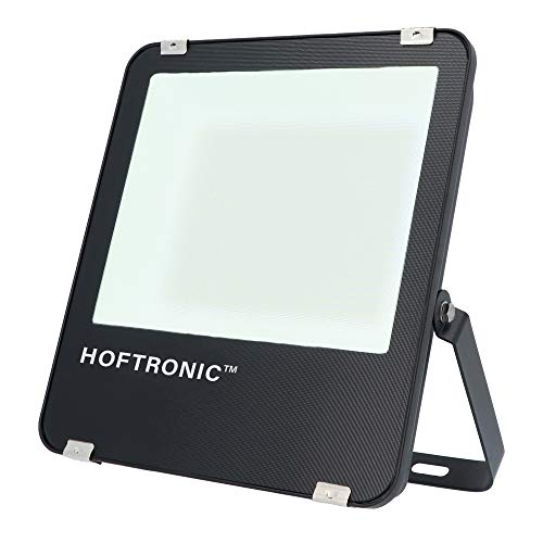 HOFTRONIC - LED Strahler Außen 100W 16000 Lumen 160lm/W 6400K Kaltweiß Flutlicht Außenleuchte Super Bright Fluter Außenstrahler IP65 Scheinwerfer 5 jahre Garantie