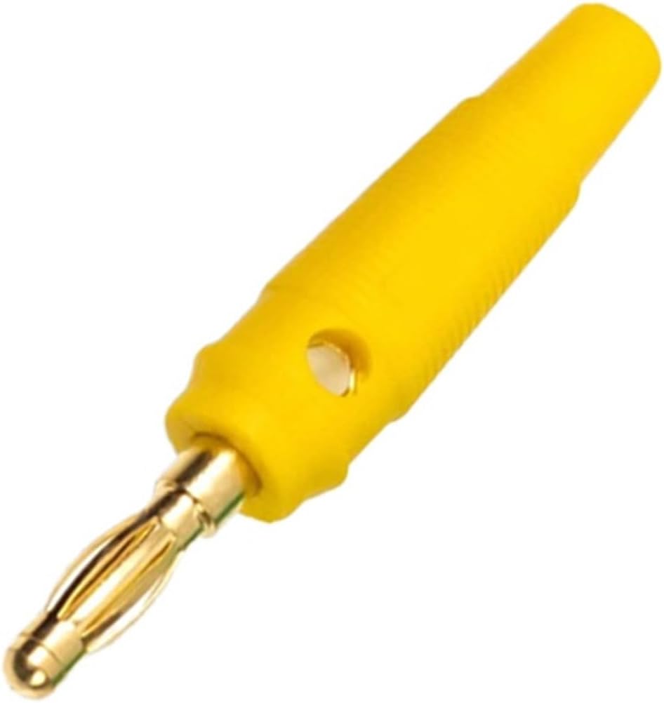 5/20pcs 4mm Plugs Speaker Cable Wiring Plug Connectors(Yellow,100PCS)