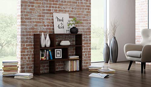 MATKAM Estantería Irys II Estantería de Oficina para Archivos y Libros, Estantería de pie para salón y Dormitorio, Estantería Abierta para Oficina, Estantería para Archivos (Wenge) - imagen 2