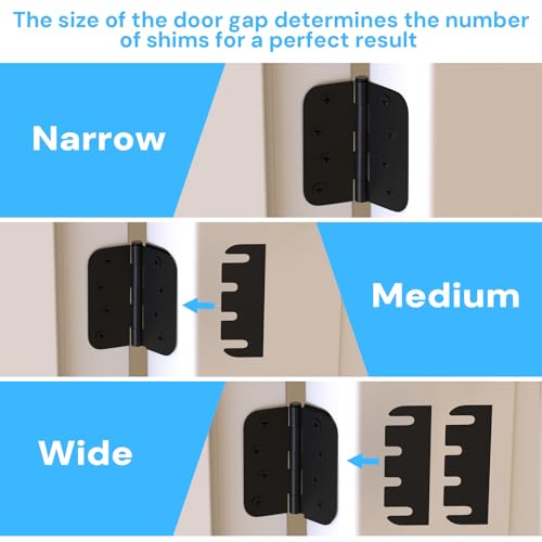 Image of Door Hinge Shims, Filling Gaps in Interior Doors Adjusting The Spacing to Align Them, Used to Solve Problems Such As Door Air Leakage, Can Be Trimmed,4 Inch (15, 4 Inch Hinge shims)