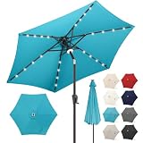FLAME&SHADE 7.5 FT Solar Umbrella