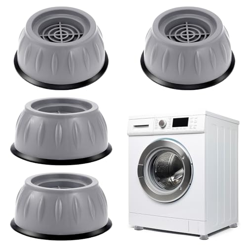 4 Pcs Anti Vibration Pads for Washing Machine, Anti Slip Shock Dryer Foot Pads Rubber Washing Machine Foot Pad Noise Reducing Rubber Washer Support Pad for Dryer Washer
