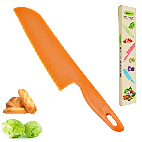 Orange Plastic Serrated Knife