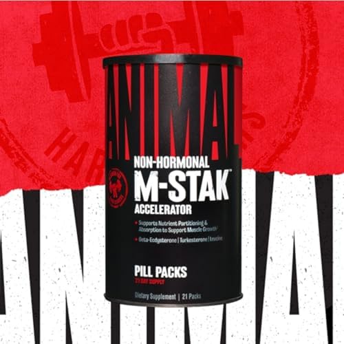 animal m-stak - muscle builder and anabolic mass gainer supplement for bodybuilding - lean muscle growth amino complex and pre workout energy 21 packs