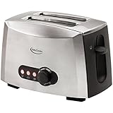 Betty Crocker 2-Slice Multifunctional Toaster, Brushed Stainless Steel, BC-1618C