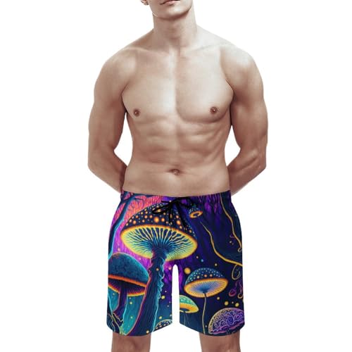 Novelty Mushroom Swim Trunks Men's Beach Shorts Beach Board Shorts Quick Dry Bathing Suits Holiday Shorts2