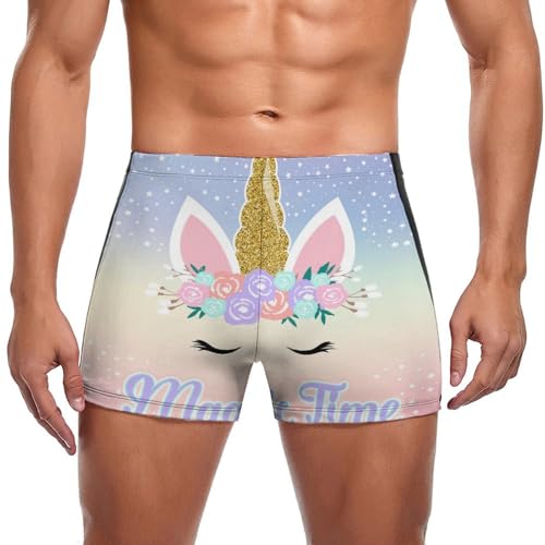 Short de bain licorne pour homme : maillot de bain et boxer de plage original