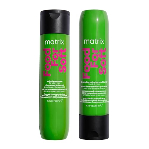Matrix DUO Food For Soft Hydrating Shampoo with Avocado Oil and Hyaluronic Acid for dry hair 300ml & Food For Soft Detangling Conditioner with Avocado oil and Hyaluronic Acid for dry hair 300ml