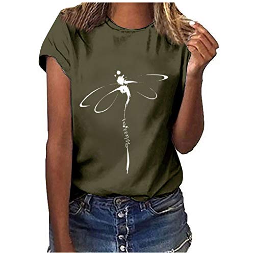 T-shirt femme imprimé lettres avec motif positionné haut de gamme en tissu fluide léger