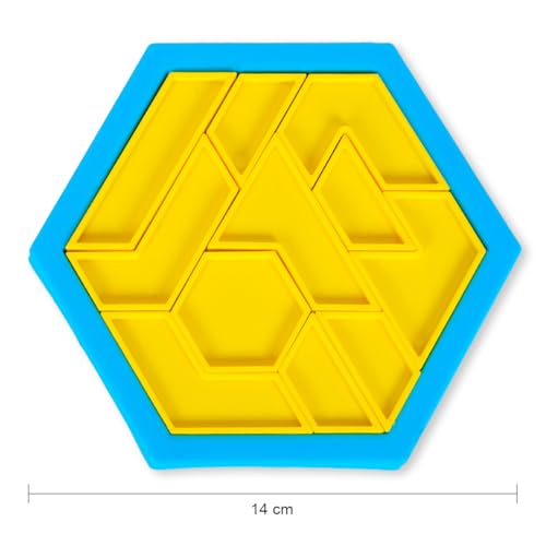 Image of RATNA'S Modern Tangram, Classic Shape Game with 60 Challenges, Family Games for Adults and Kids 5+ Years