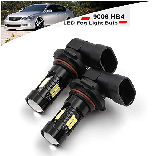 Nslumo 9006 Hb4 Led Fog Light Bulbs For 2001-2011 Lexu's Es330 Es350 Gs300 Gs350 Ls430 Rx330 Rx350 Xenon White 6600K 1200Lm 21 Smd Chips Super Bright Led Drl Driving Lamp Bulbs Kit #TOP2