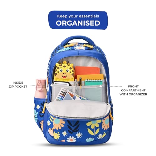 Image of Gear Poppy 17 inch /20L Medium Water Resistant School Bag /Casual Backpack /Daypack /Laptop Bag for Boys /Girls (Blue - Green)