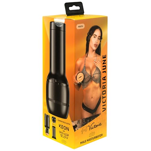 KIIROO Victoria Mouth – FeelStar Masturbateur Homme, Moulé à Partir de Parties du Corps Réelles – Matériau Doux, Type Peau – Optimisé pour Keon et PowerBlow
