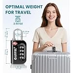 ANVIL TSA Approved Luggage Lock - 4 Digit Combination, 10,000 Combinations, Easy-Read Password Window, Travel Lock for Suitcases, Backpacks, Gym & Student Lockers, Baggage - Image 5