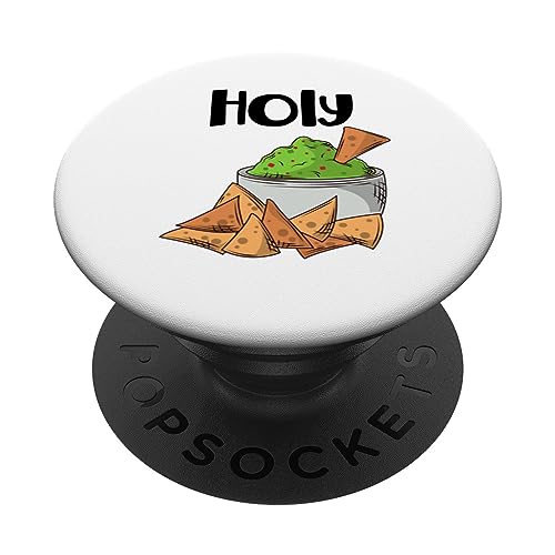 Funny Guacamole Mexican Culture and Avocado Lover's Apparel PopSockets Swappable PopGrip, Black