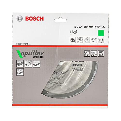 Bosch Disco Serra Circular Optiline Wood Ø184X16Mm 16D