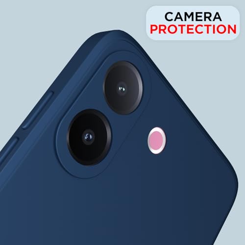 Image of Outlouders Back Cover for Vivo V60e 5G / Vivo V60 5G | Camera Protection | Durable Soft Matte Silicone Bumper Case (Blue)