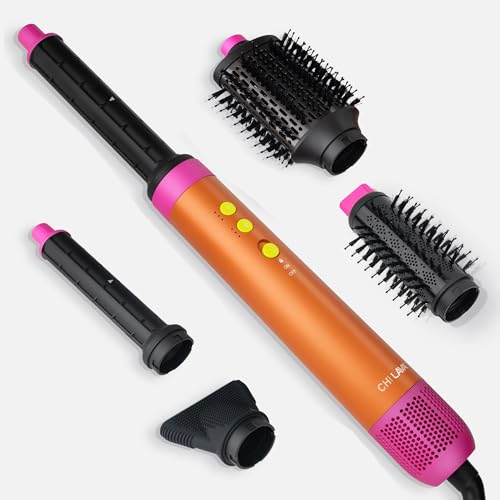 Image of CHI Lava AirGlam, Volumizes, Curls & Dries Hair, Orange & Pink