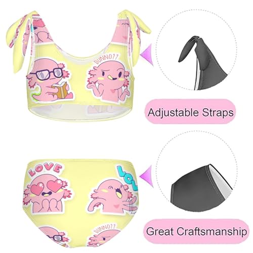 Image of QUGRL Girls Swimsuit Two Piece Swimwear Bathing Suit for Girls Tankini Bikini Set Size 3-12T