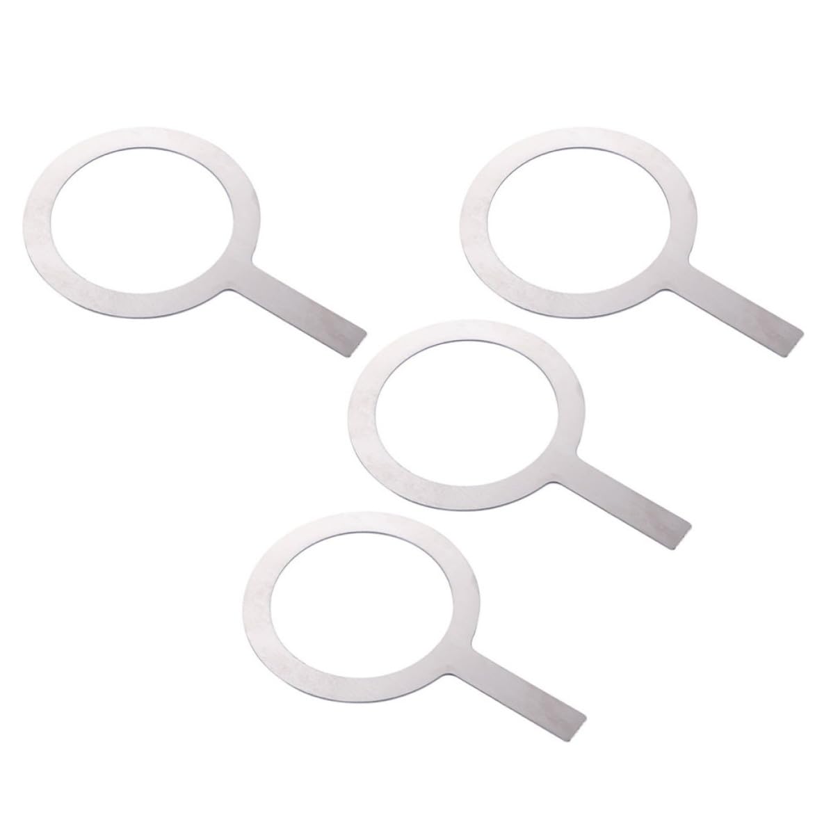 Juego de tazas de acero inoxidable con asa de fácil agarre para cocina