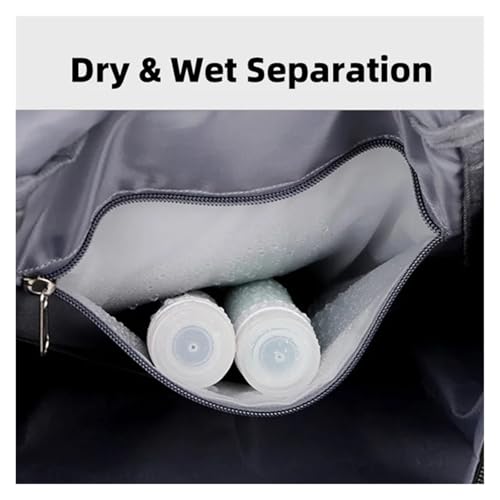 SCRUBY Gym Travel Backpack Versatile Faux Leather Bag for Men & Women Casual Outdoor Sports Shoulder Bags Fitness Weekender Duffel(Black)3