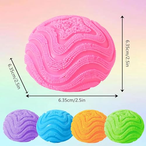Fuzz Ball Squishy Stress Ball Slow Rising Memory Foam Fidget Squishy Fuzz Balls Adults Anxiety Stress Relief Toys,Sensory Squishy Ball to Increase Hand Flexibility & Relieve (Green) - Image 4