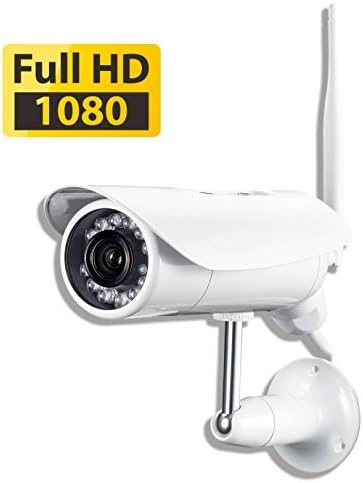 PHYLINK Bullet Pro, Business HD 1080P Waterproof Outdoor Network Surveillance IP Camera, Built-in water resistant microphone, Wi-Fi Wireless & PoE , SD card DVR expandable 128Gb, Motion Detection triggered Email Alert, Plug and Play App for iOS/ Android Mobile, PC and Mac compatible, PLC-336PW, 6mm lens