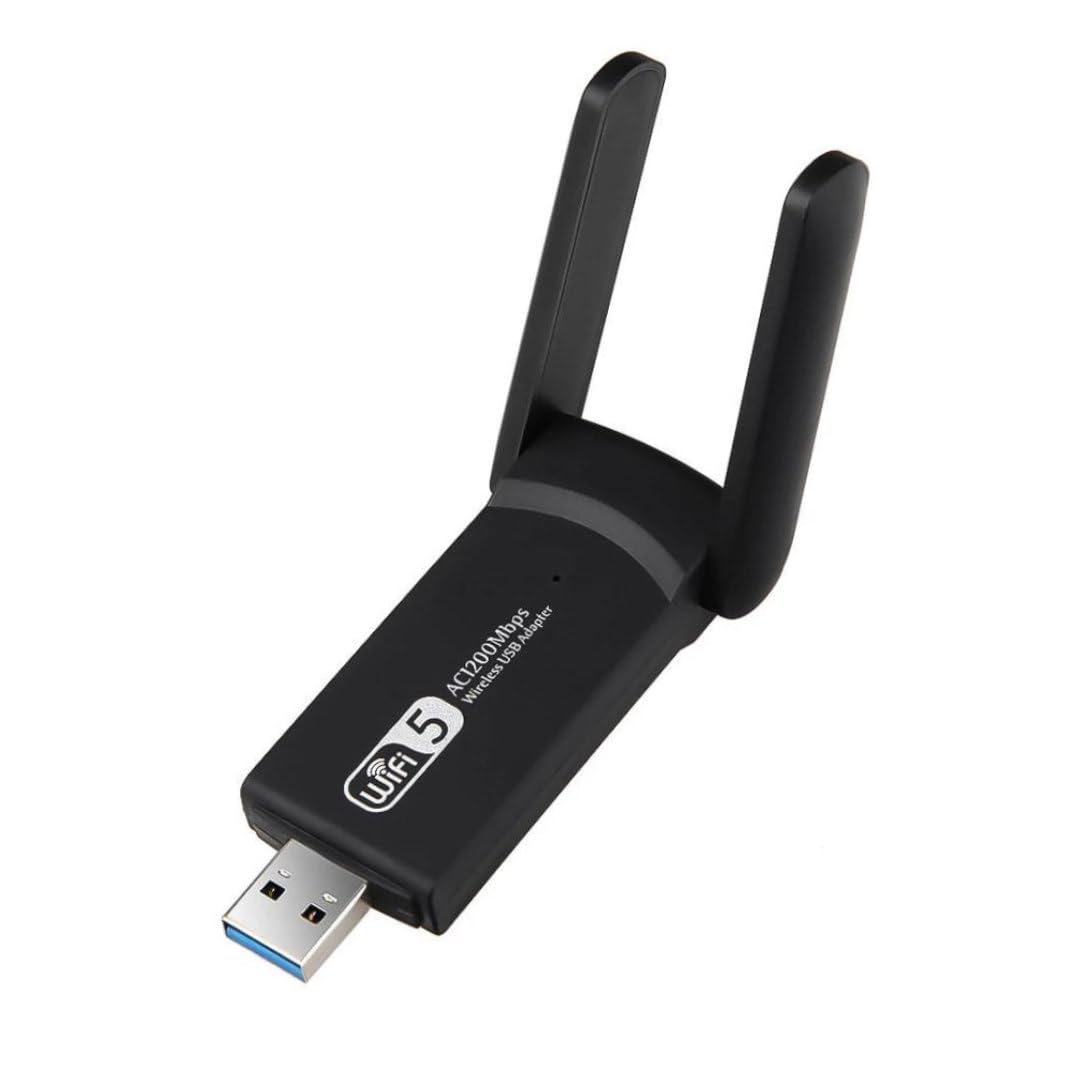 Adapter USB WiFi 2.4G + 5.8G 1200Mbps Dwuzakresowy bezprzewodowy adapter anteny internetowej Dongle Karta sieciowa/200