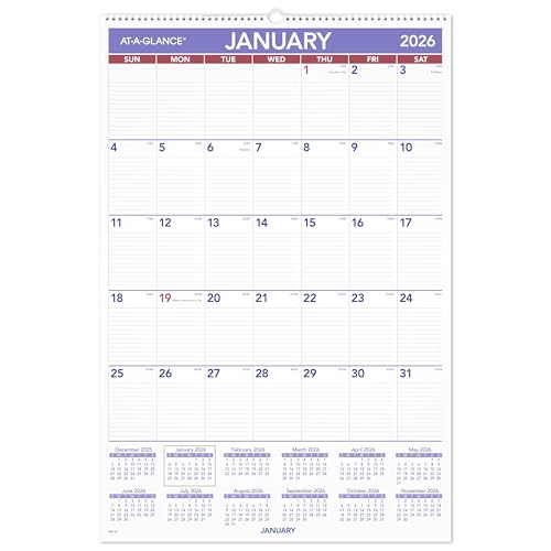Image of AT-A-GLANCE 2026 Wall Calendar, 20 inch x 30 inch, Extra Large (PM42826)