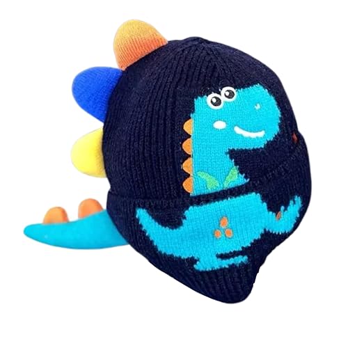 Children's Dinosaur Ear Protection Hat, Ear Beanie for Boys & Girls Unisex Dinosaur Winter Hat
