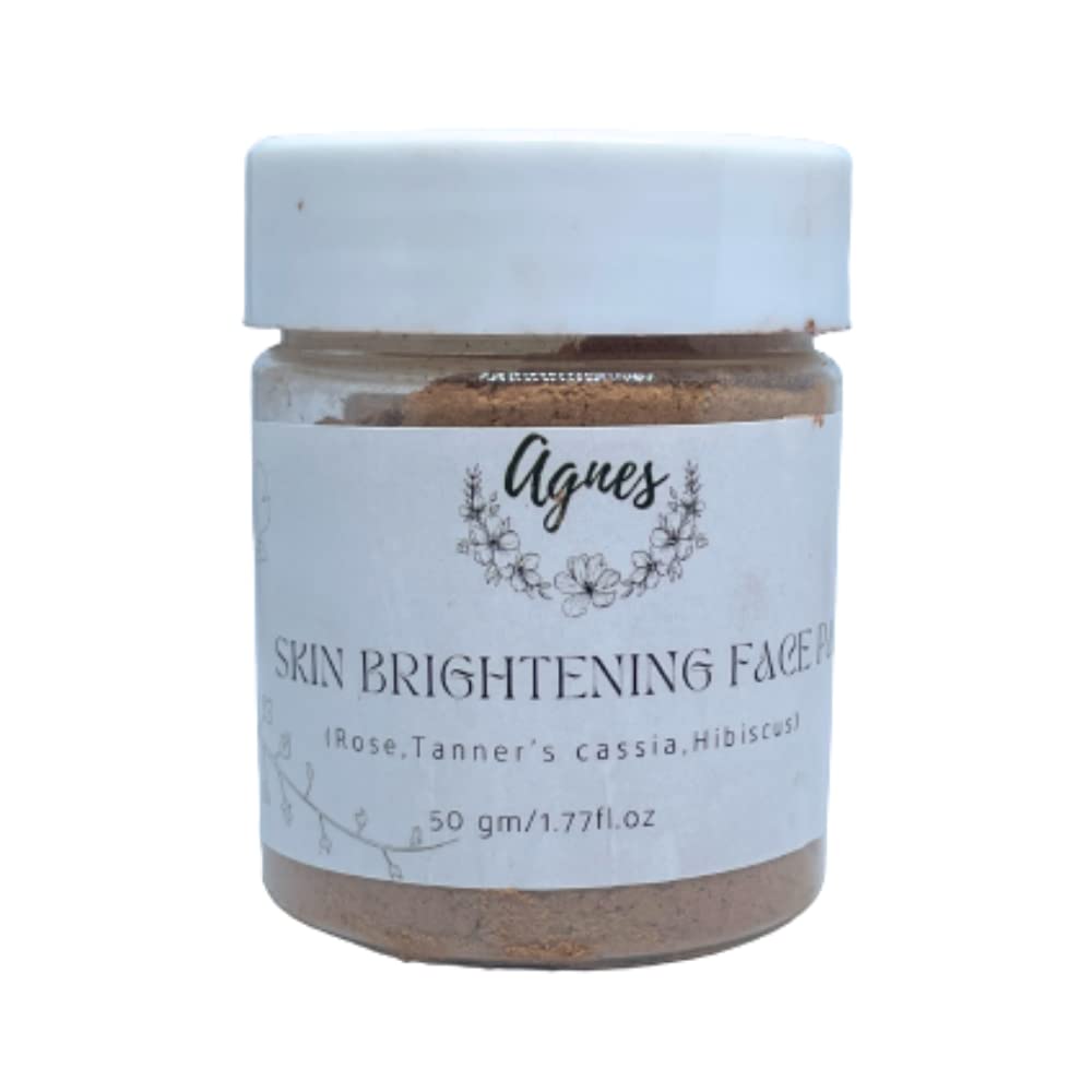 Agnes Skin Brightening Pack | Tanner's Cassia | Aavarampoo, rose, Hibiscus,licorice | Floral pack | skin glow pack -50g