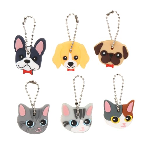 DECORNIJIA 6 Pezzi Copricchiavi in Colorati Coperture Protettive per Chiavi Morbide e Facili da Indossare Cappucci Identificatori Simpatici per Uso e Regalo