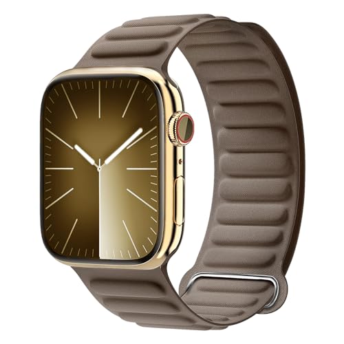 Magnetic Link Band for Apple Watch Bands 46mm 45mm 44mm 42mm 41mm 40mm 38mm iWatch Ultra 3/2 Bands 49mm for Men Women,FineWoven Nylon Magnet Loop Strap for iWatch Series 11 10 9 8 7 6 5 4 3 SE 3/2nd by SOLOLUP - Used condition - US$14.26