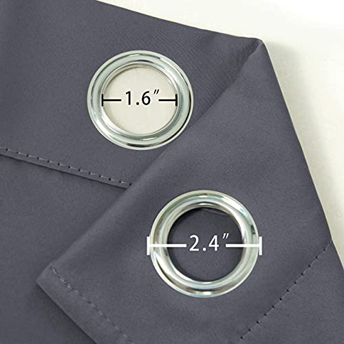 Image of LEMOMO Grey Thermal Blackout Curtains /42 x 63 Inch /Set of 2 Panels Room Darkening Curtains for Bedroom