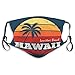 Produktbild Na Mundmaske Unisex Gesichtsmaske Hawaii Lanikai Stranddruck Palme Stempel Etikett Typografie