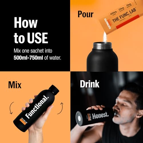 Image of The Func. Lab Daily Electrolytes - Salty Orange Pack Of 2 | 30 Sachets Each | Instant Hydration Powder with Sodium, Potassium, Magnesium | Sugar-Free, No Preservatives | Instant Energy & Recovery Drink