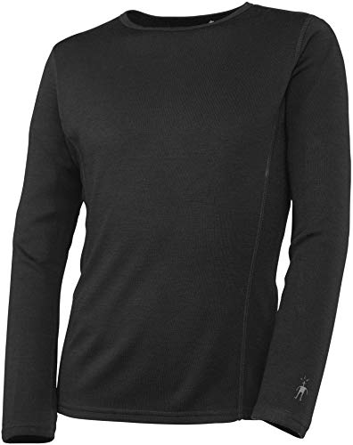 Smartwool Kids’ Baselayer Crew - Merino 250 Wool Boys Crewneck Performance Shirt Black Small #TOP1