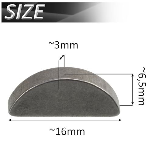 AERZETIX - C75990 - Satz mit 2 halbmondförmigen schlüsseln 3x6.5x16mm - aus stahl
