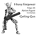 Gatling Gun T13 Titan 13 Action Figure Set【Assembled】, Robot Action Figure 3D Printed robo 13 Action Fidget Toys Dummy Figure Articulated, Lucky 13 for Collectors Desktop Decorations (Silver-Black)