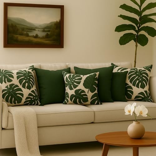 Kit 6 Capas De Almofadas Estampadas Com Zíper 45 X 45 Cm Decoraçã...