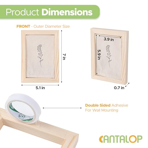 Cantalop Wood Outlet Cover- Unique Handcrafted Wooden Light Switch Cover Plate Frame With Elegant Floral Cotton Canvas Cover- Sleek Decor Pet & Baby Proof Outlet Covers Wall Plate- Portable & Easy To Install thumb #1