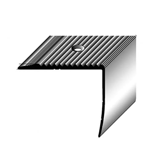 Nez de marche / Cornière pour escaliers (42 mm x 50 mm), aluminium anodisé, foré, couleur: argent