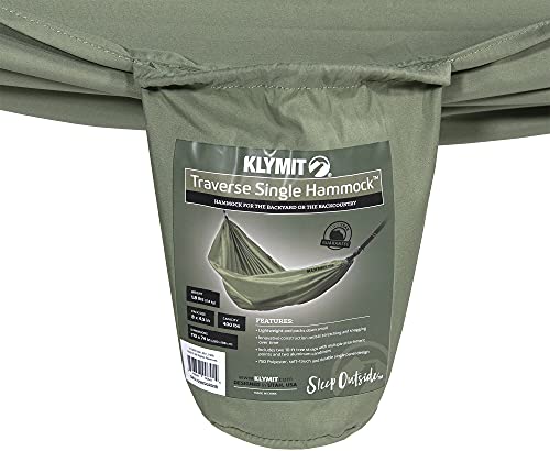 Klymit-Single-Traverse-Hammock-Portable-Hammock-for-Camping-Green