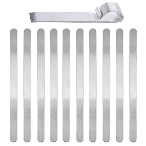 DEDC 10 Stück Armband-Biegestange, Armbandrohlinge, Edelstahl, blanko, Armreif, Armbandherstellung, Formwerkzeug für DIY-Schmuckherstellung