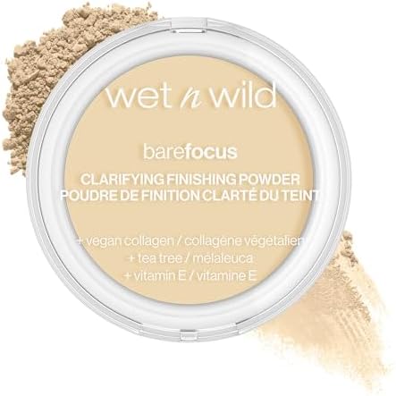 wet n wild Bare Focus Clarifying Finishing Powder | Matte | Pressed Setting Powder Fair-Light