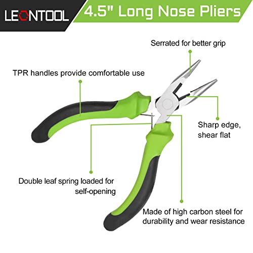 Image of Mini Long Nose Pliers with Cutter 4.5 Inch Wire Cutters Wire Cutting Tool Jewelry Making Pliers Handcraft Beading Repair Tool